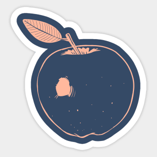 Apple (dark background) Sticker